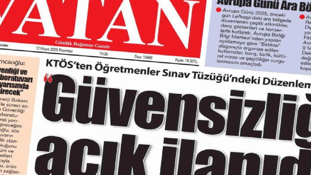 12 Mayıs 2025 Güncel Gazete Manşetleri ve Öne Çıkan Haberler