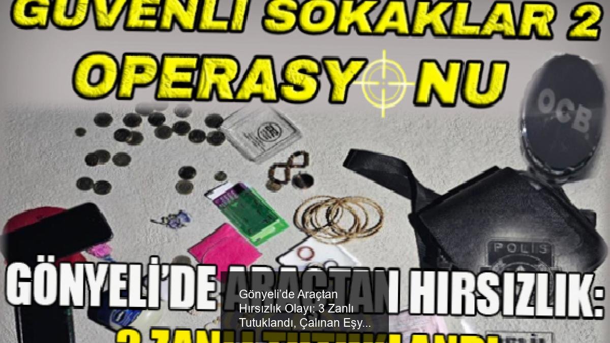 Gönyeli’de Araçtan Hırsızlık Olayı: 3 Zanlı Tutuklandı, Çalınan Eşyalar Geri Alındı