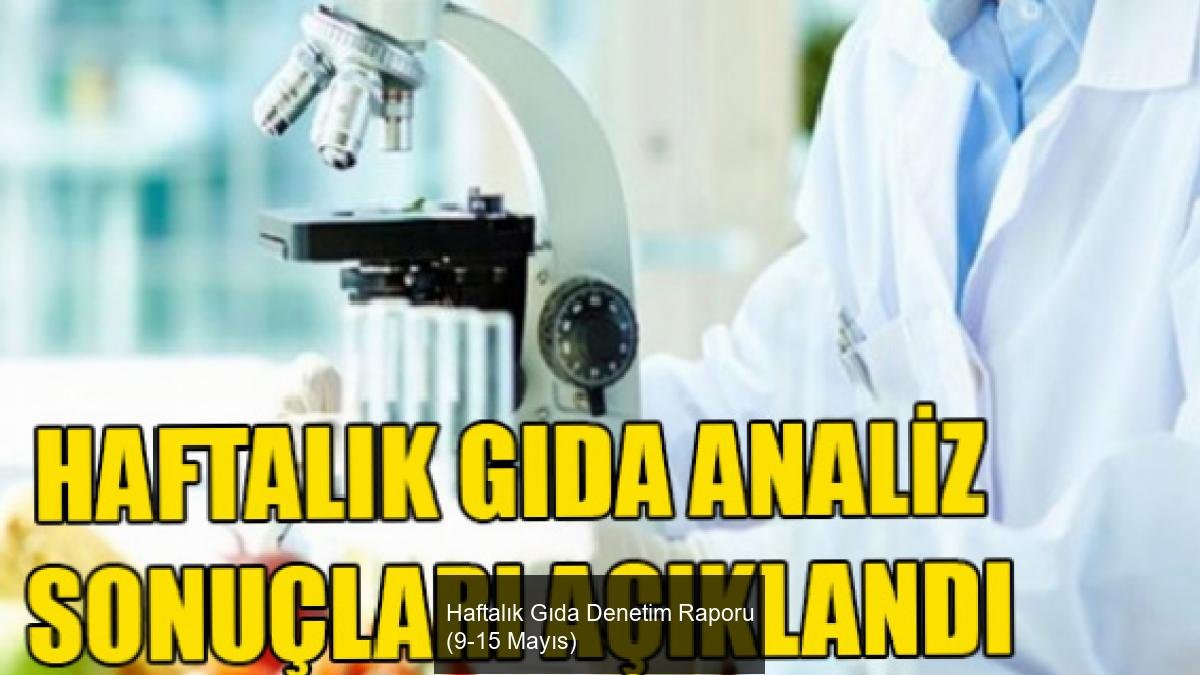 Haftalık Gıda Denetim Raporu (9-15 Mayıs)