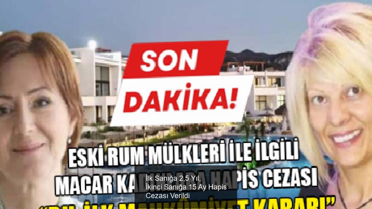 İlk Sanığa 2,5 Yıl, İkinci Sanığa 15 Ay Hapis Cezası Verildi