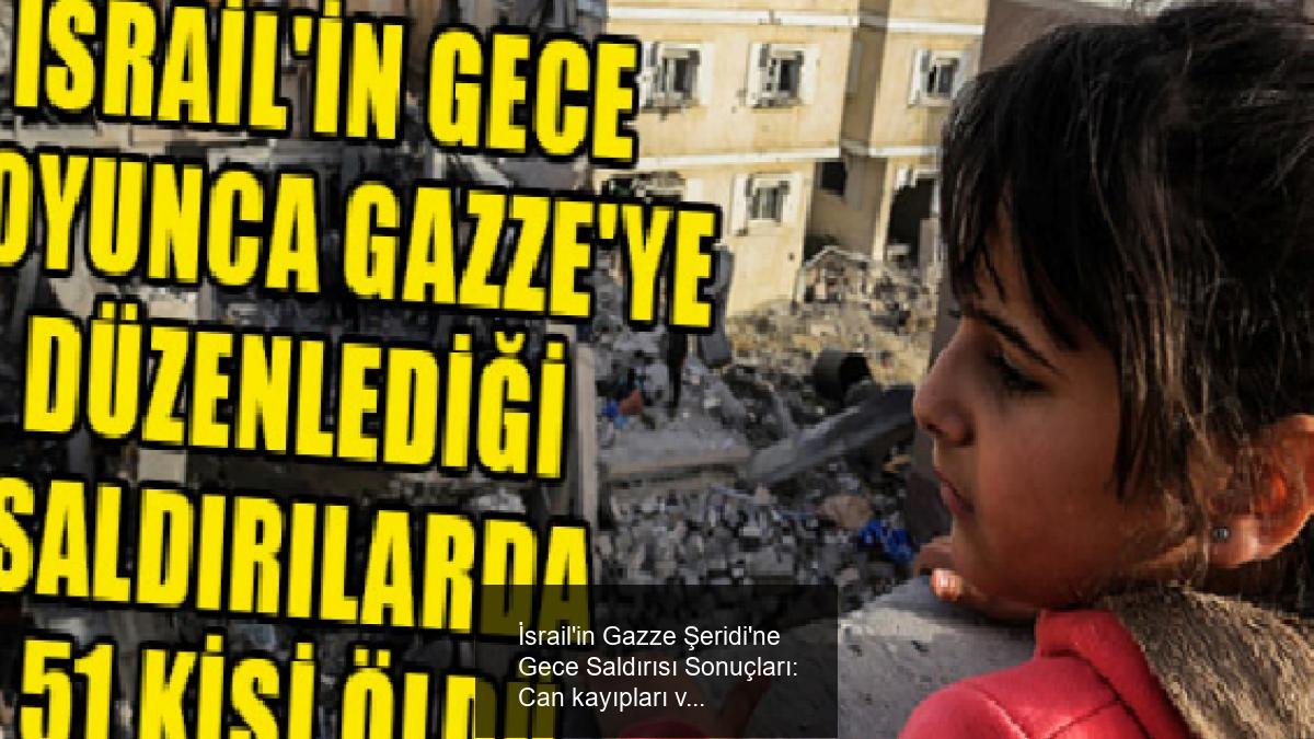 İsrail'in Gazze Şeridi'ne Gece Saldırısı Sonuçları: Can kayıpları ve Yıkımlar
